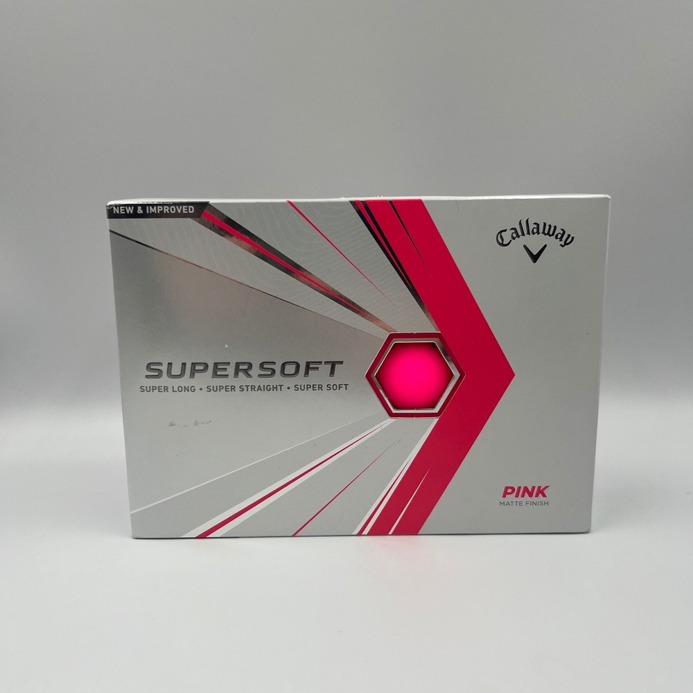 New Callaway Supersoft Matte Finish Pink Golf Balls 12 Pack